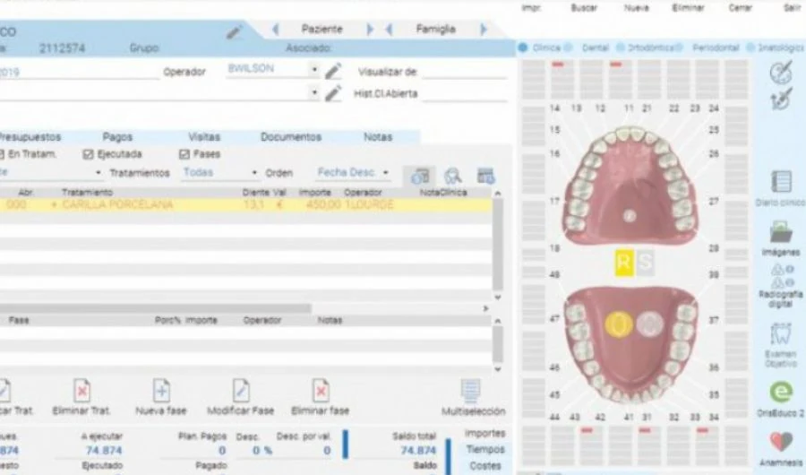 Software para clínicas dentales - Interface moderna